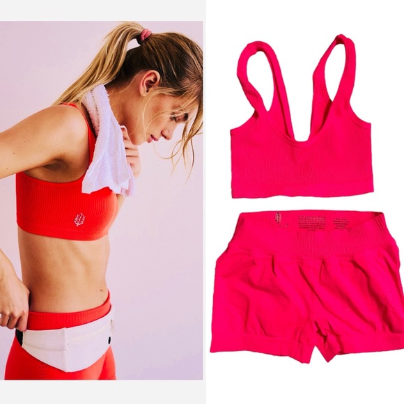 FP Movement by Free People Pants - NEW [2-Pc] Free People FP Movement GK Shorts & Happiness Runs Bra